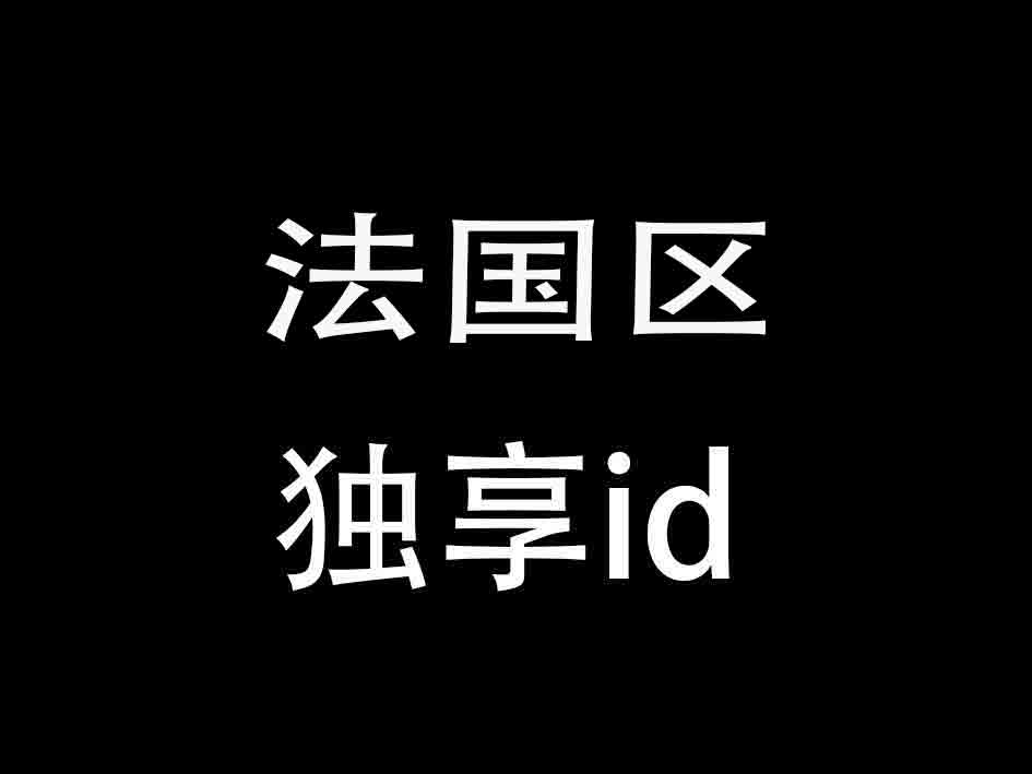 法国区丨独享ID丨独享使用丨稳丨荐